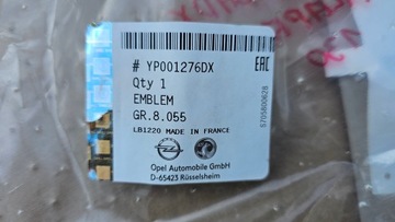 ZNAK LOGO ZNAKY KRYT OPEL GRANDLAND X YP001276DX ORIG. NEW