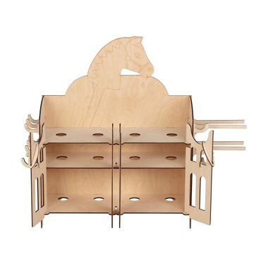 Stajnia drewniana dla 4 Hobby Horse konik na kiju