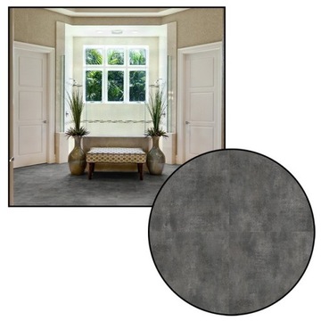 PŁYTKI WINYLOWE MODULAR BETON CIEMNY SZARY 66,5x66,5