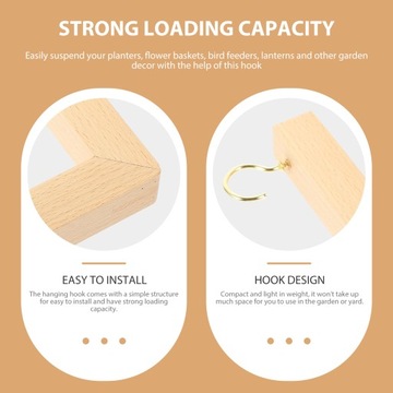 ВНЕШНИЙ КРЮК ДЕРЕВЯННЫЕ ВЕШАЛКИ ПОДВЕСНОЙ ЦВЕТОЧНЫЙ ГОРШОК