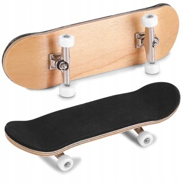DREWNIANY FINGERBOARD ZESTAW DESKOROLKA BIAŁY