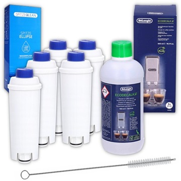5x FILTR WODY do DeLonghi + Odkamieniacz ZESTAW