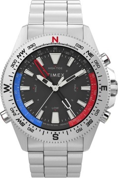 Męski zegarek z kompasem Timex TW2V41800 na stalowej bransolecie SZAFIR