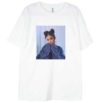 T-shirt Ariana Grande Thank U biała koszulka L