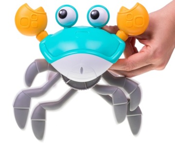 ИНТЕРАКТИВНАЯ ИГРУШКА ДЛЯ РЕБЕНКА ПОЛЗУЩИЙ КРАБ, СВЕТОДИОДНАЯ МУЗЫКА, УЧИМСЯ ХОДИТЬ