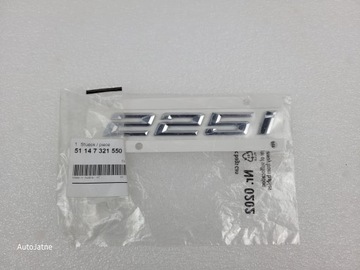 BMW F45 F46 ZNAK NÁPIS 225I 51147321550 NOVÝ ORIG.