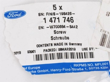 ŚRUBA M10 X 25MM MOCOWANIE JARZMA HAMULCOWEGO FORD _ 1471746 _ W700684-S442