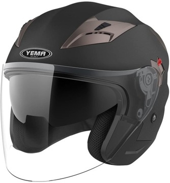 Kask motocyklowy Yema YM-627 r. M czarny