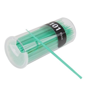 100 мини одноразовых аппликаторов с микрощеточками для наращивания ресниц