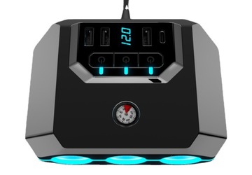 USB-разветвитель/разветвитель 12/24 В | QC USB-C | 5 x USB, 3 x питания |