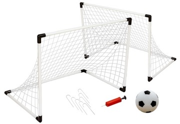 BRAMKA PIŁKARSKA + PIŁKA NOŻNA + SIATKA biała 80cm