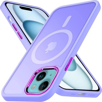 Etui do iPhone 15 do MAGSAFE I WZMOCNIONE MATT CASE + Szkło na ekran