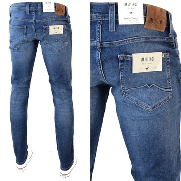 MUSTANG OREGON TAPERED SLIM SPODNIE JEANS _ W38 L32