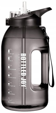 BUTELKA BIDON NA WODĘ Z MIARKĄ DUŻA 2,5L ZE SŁOMKĄ UCHWYTEM SPORT