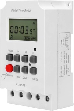 Cyfrowy wyłącznik czasowy wyświetlacz LCD 220V KG316S