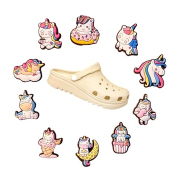 10szt CHARMS DO CROCS UNICORN PRZYPINKI JEDNOROŻEC