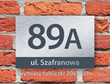 Адресная табличка с номерами домов и заборов 60х12.