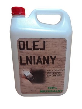 Olej lniany impregnat do drewna 5l naturalny