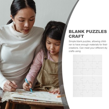 Puzzle z możliwością malowania i pisania. Puste drewniane puzzle
