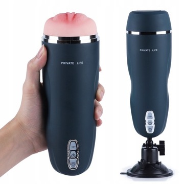 SSĄCY MASTURBATOR W TUBIE NA PRZYSSAWCE Z WIBRACJĄ