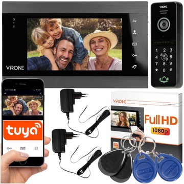 WIDEODOMOFON WIFI FULL HD SZYFRATOR APLIKACJA TUYA SUPERCENA VDP-61FHD