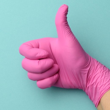 Нитриловые перчатки Перчатки Master GLove неопудренные 100 шт РОЗОВЫЙ М