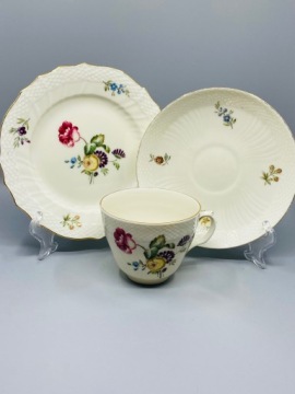 Royal Copenhagen 1951 - 1960. Цветочный набор для завтрака. Фрийсенборг.