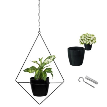 НАСТЕННАЯ МЕТАЛЛИЧЕСКАЯ ПОДСТАВКА ДЛЯ ЦВЕТОВ LOFT ЧЕРНАЯ БЕЛАЯ ДЛЯ РАСТЕНИЙ В ГОРШКАХ