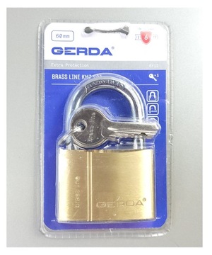 Kłódka GERDA BRASS LINE KMZ S6010A MOSIĄDZ 60MM