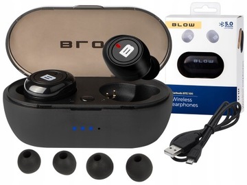 SŁUCHAWKI BEZPRZEWODOWE BLUETOOTH POWERBANK ZESTAW