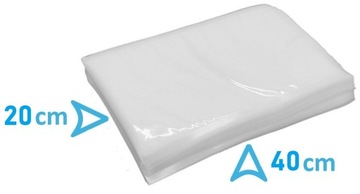 Worki próżniowe gładkie - worki 20 cm x 40 cm spożywcze PAPE 100szt