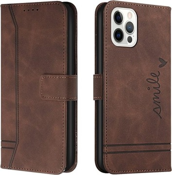 Etui case obudowa do telefonu Oppo Reno 6 5G brązowy skórzany