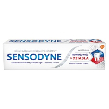 Sensodyne Nadwrażliwość & Dziąsła Whitening pasta do zębów z fluo P1