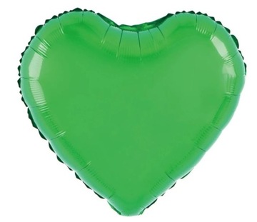 BALON foliowy serce serca zielone metalic urodziny