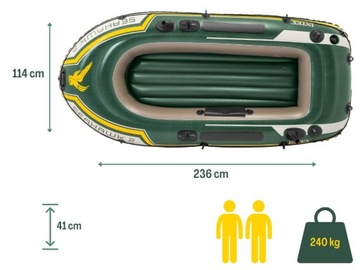 2-местный понтон Seahawk Насос Intex + лопасти 68347 МОДЕЛЬ 2024 г.