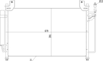 CHLADIČ KLIMATIZACE MAZDA CX-7 2.3T 07- EGY1-61