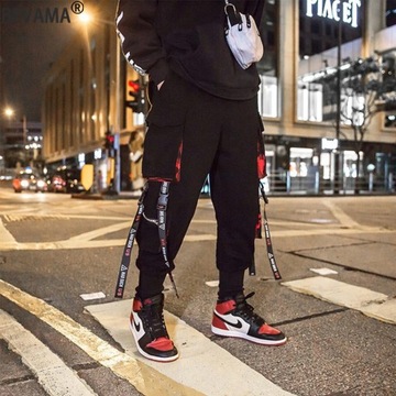 Y2k Pants Men's Harajuku Cargo Pants Hit Color Str