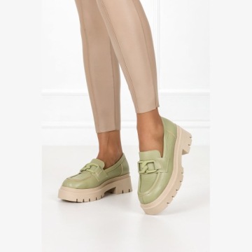 ЖЕНСКИЕ ТУФЛИ НА ПЛАТФОРМЕ С ЦЕПОЧКОЙ МОДНЫЕ 41