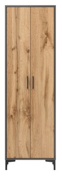 ШКАФ ДЛЯ ОДЕЖДЫ 2-ДВЕРНЫЙ + ВЕШАЛКА ГРАФИТ ВОТАН ДУБ САНТАГО 2D