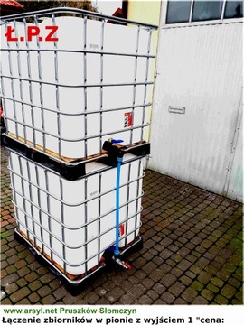 ZBIORNIK 1000 L POŁĄCZENIE, ŁĄCZNIK MAUZERÓW IBC