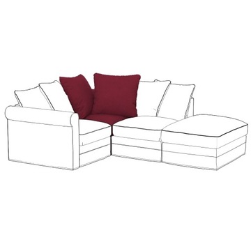 GRONLID Pokrycie sekcji narożnej, Velvet Wine Red