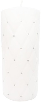 ŚWIECA OZDOBNA FLORENCJA BIAŁA ARTMAN 18cm
