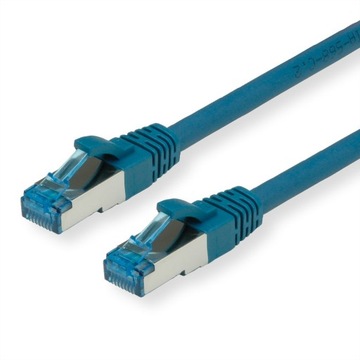 Kabel sieciowy LAN S/FTP Cat.6A RJ45 niebieski 20m