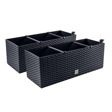 2x doniczka balkonowa z systemami DRTC500 antracyt