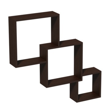 Półki modułowe wiszące ścienne - cube - FIS wenge