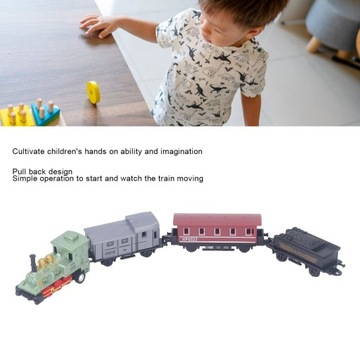 Zabawkowy model pociągu parowego Vintage Alloy Pull Back Rozwijaj TA