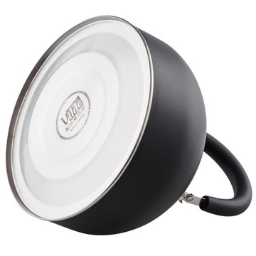 ЧЕРНЫЙ стальной чайник со свистком для закипания воды для плиты объемом 2,4 л.