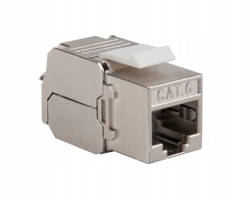 MODUŁ KEYSTONE RJ45 GNIAZDO KOMPUTEROWE LAN KAT.6 STP 180° BEZNARZĘDZIOWE