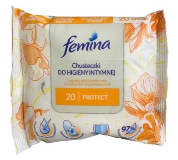 Femina PROTECT Chusteczki do hig intymnej 20szt.