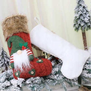 РОЖДЕСТВЕНСКИЙ НОСОК ЛОСЬ САНТА СНЕГОВИК 3ШТ.